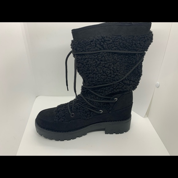 Faux fleece lace up boots new in box - Picture 9 of 16